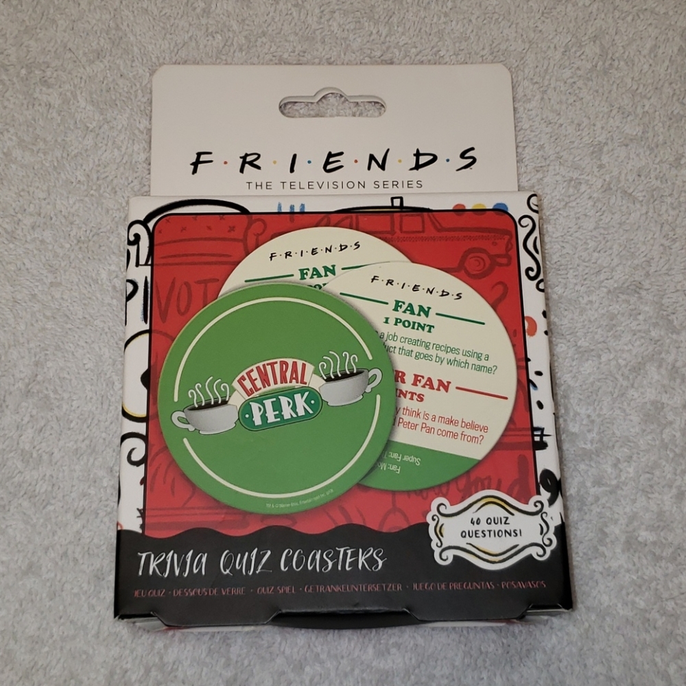 Friends TV Central Perk quiz coasters